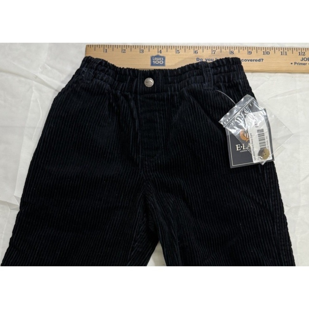 ELand Corduroy Navy Pants Size 18-24 Months Pull On Boys Girls 100% Cotton - Picture 2 of 11